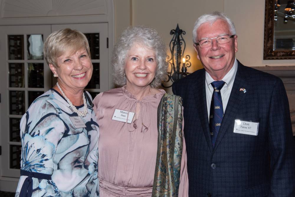 Marcia Haas with Don and Diane Paton.